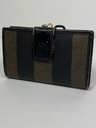 Fendi Fendi FF Striped Kisslock wallet