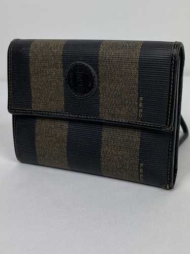 Fendi Fendi FF Striped leather trifold wallet