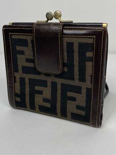Fendi Fendi Zucca Monogram leather coin purse