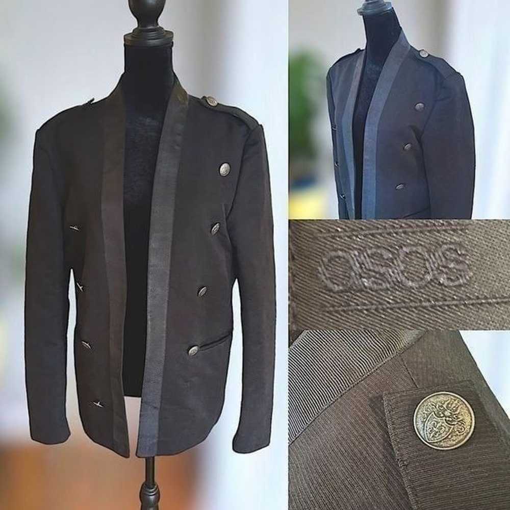ASOS Premium Military Button Textured Blazer Suit… - image 1