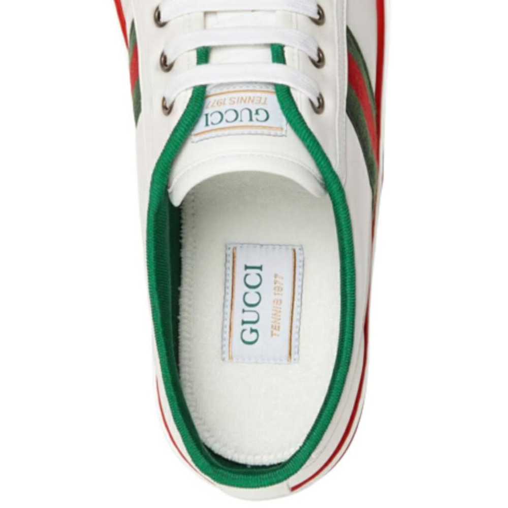Gucci Tennis 1977 leather low trainers - image 4