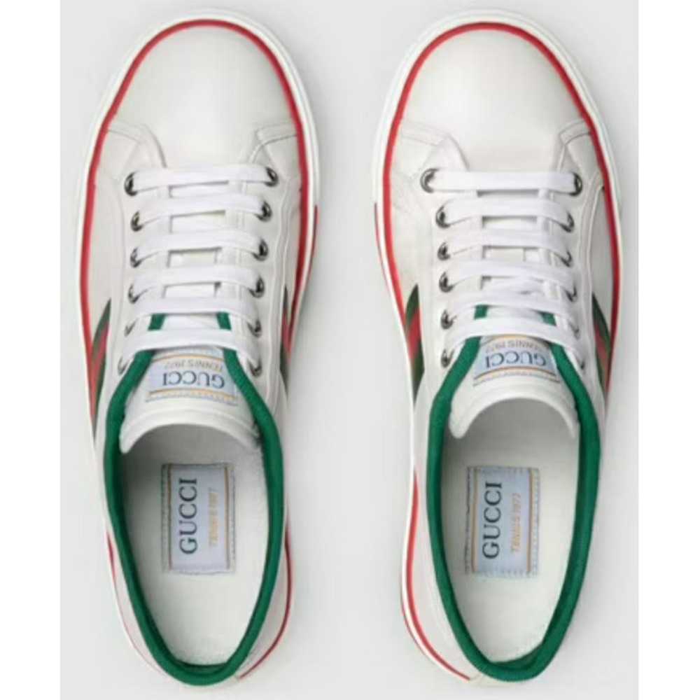 Gucci Tennis 1977 leather low trainers - image 5