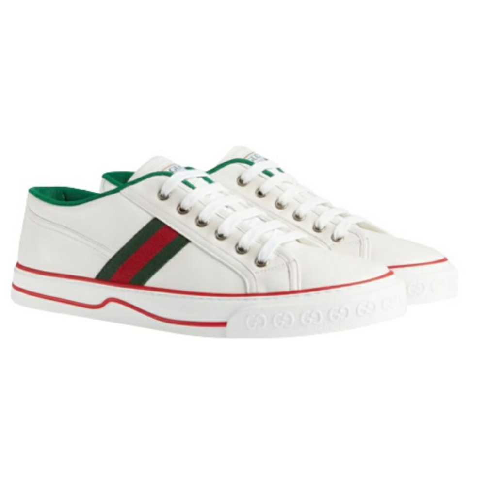 Gucci Tennis 1977 leather low trainers - image 2