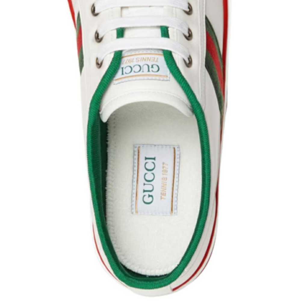 Gucci Tennis 1977 leather low trainers - image 3