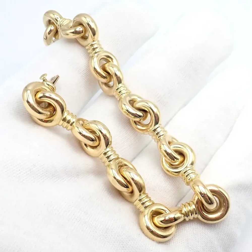 Vintage Estate Chunky 18k Yellow Gold Bracelet 8"… - image 10