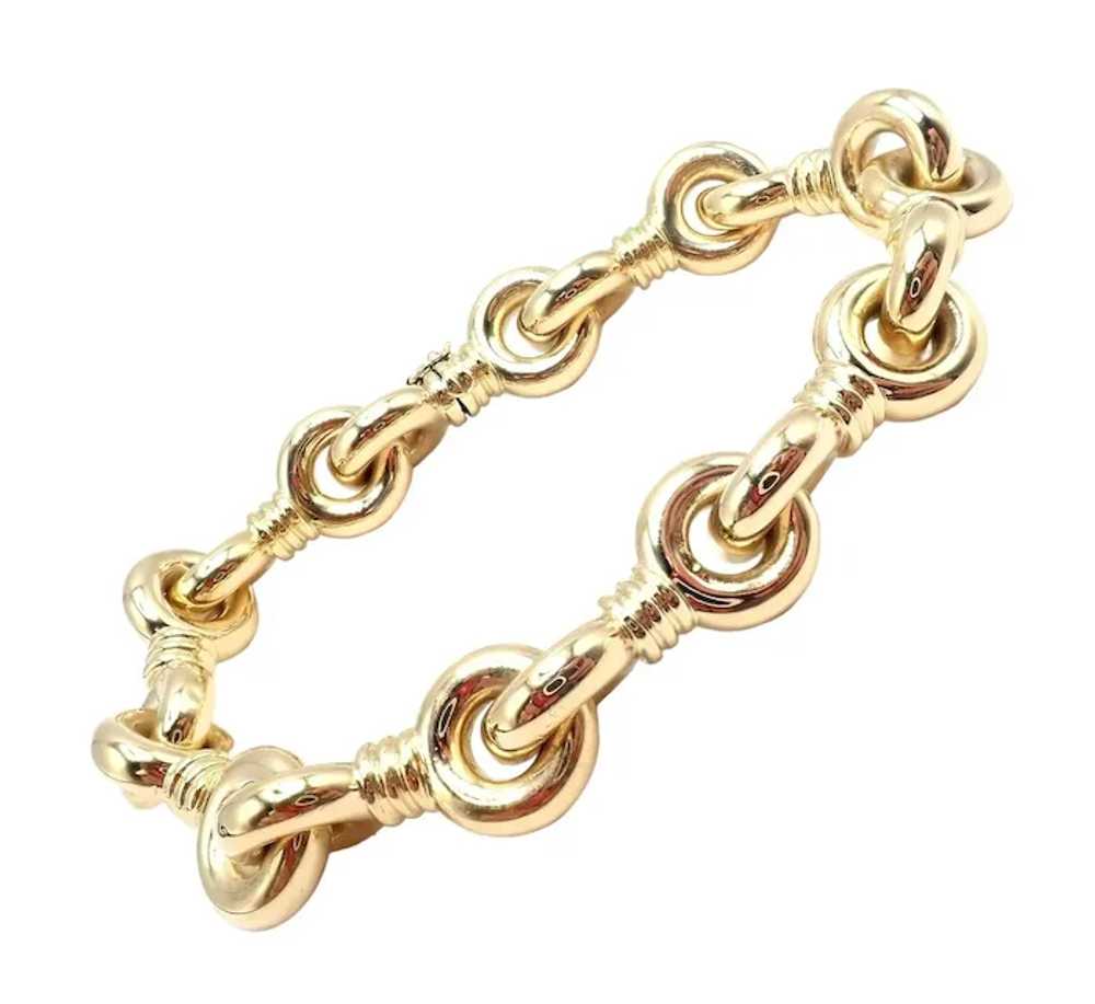 Vintage Estate Chunky 18k Yellow Gold Bracelet 8"… - image 2