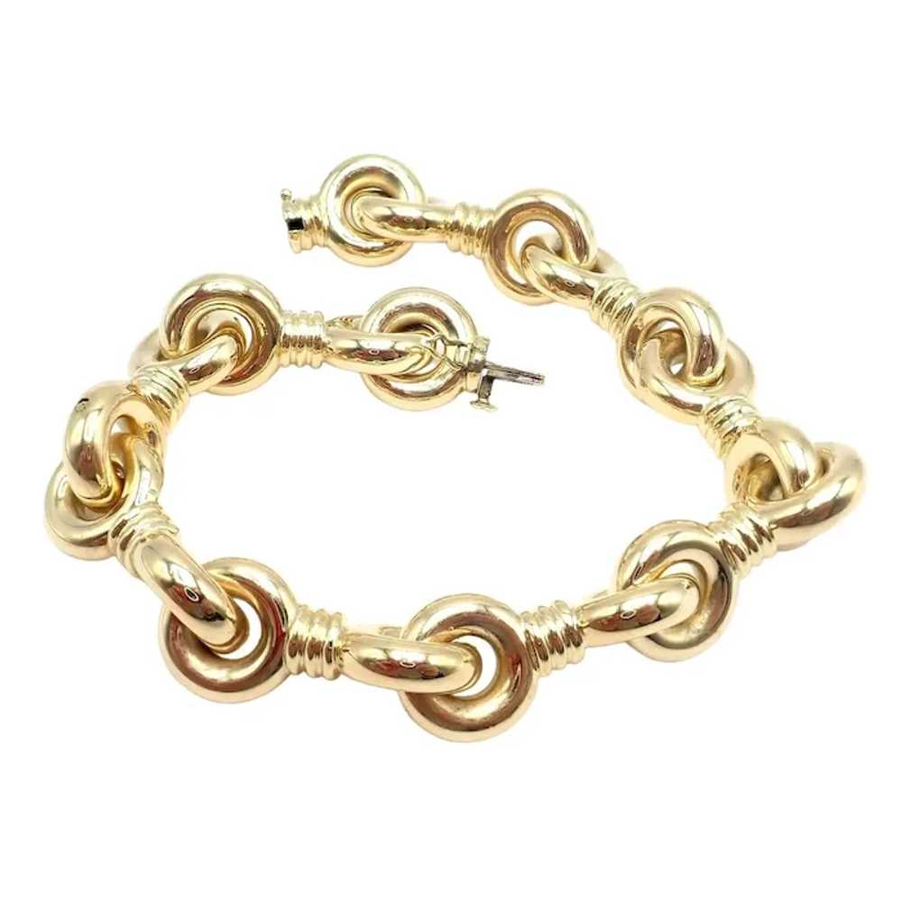 Vintage Estate Chunky 18k Yellow Gold Bracelet 8"… - image 6