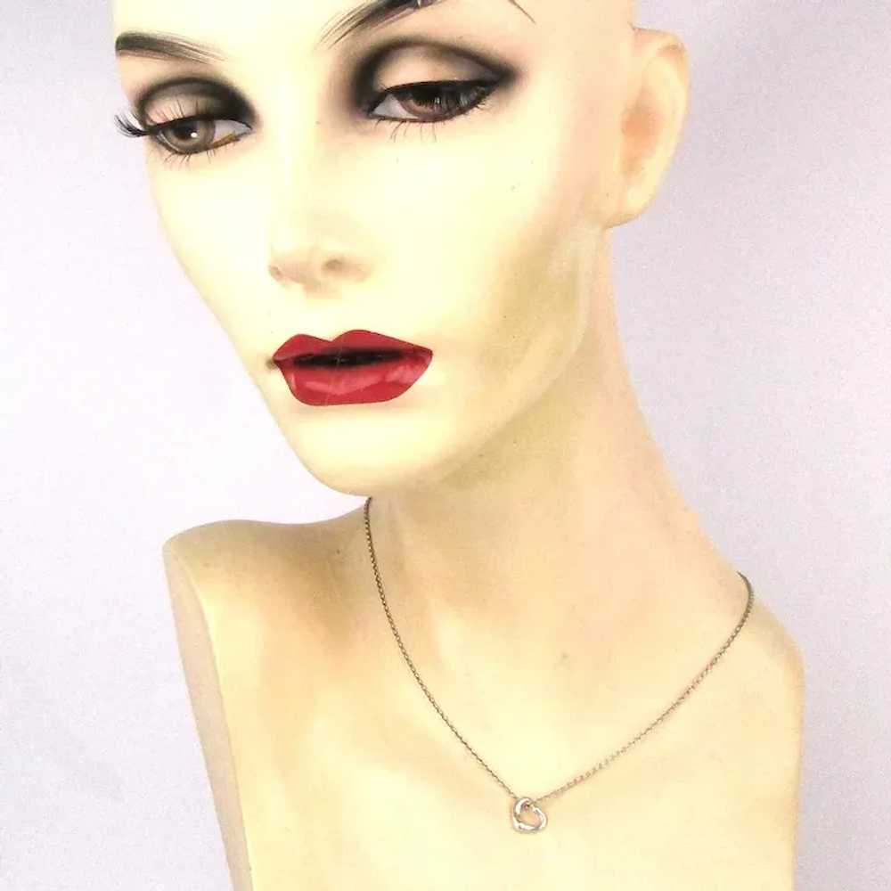 Elsa Peretti Mini Open Heart Necklace Tiffany & C… - image 4