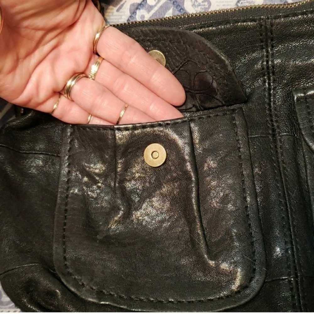 Vintage leather Fossil shoulder bag - image 12