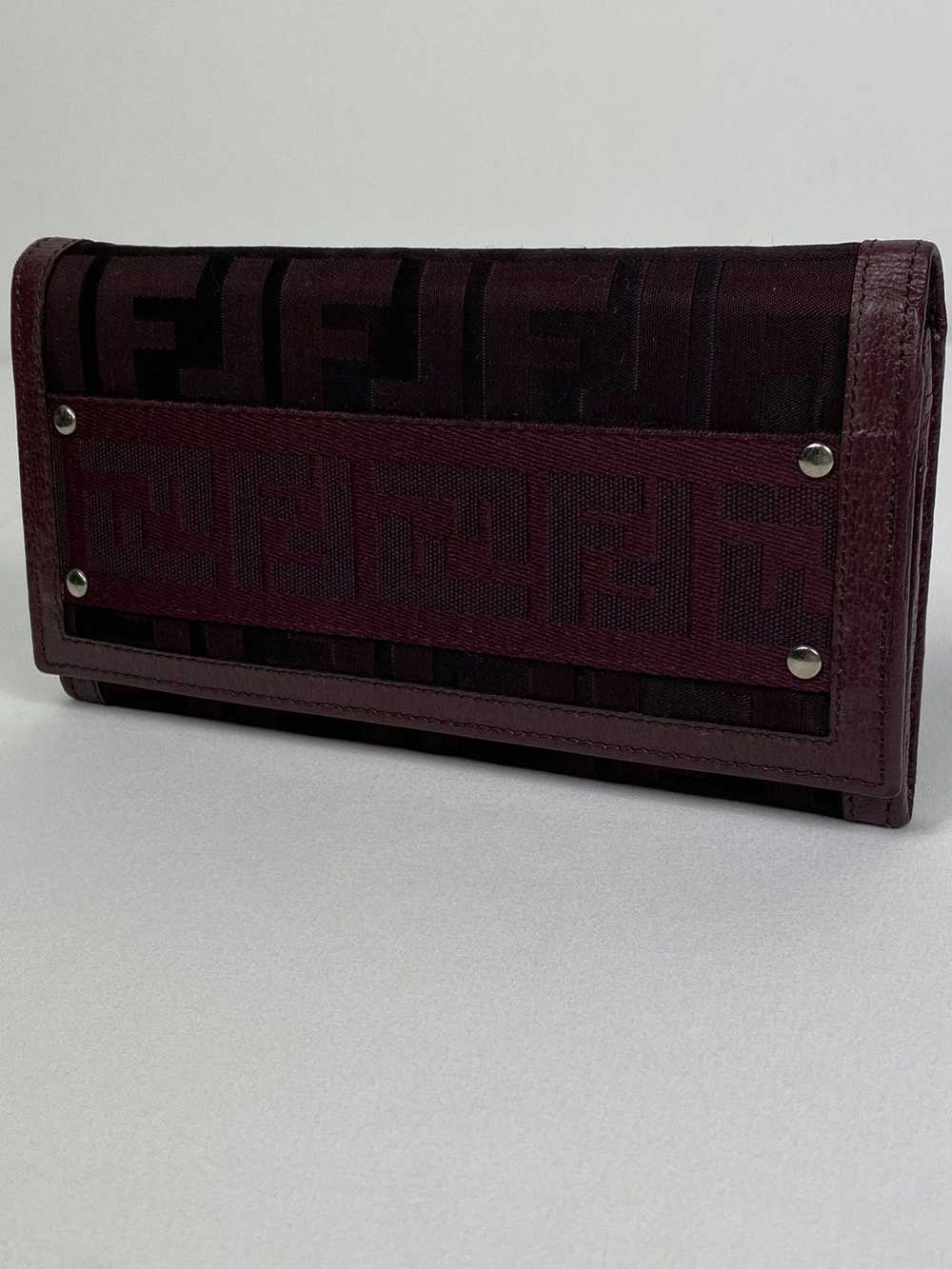 Fendi Fendi Zucca Monogram leather long wallet - image 2