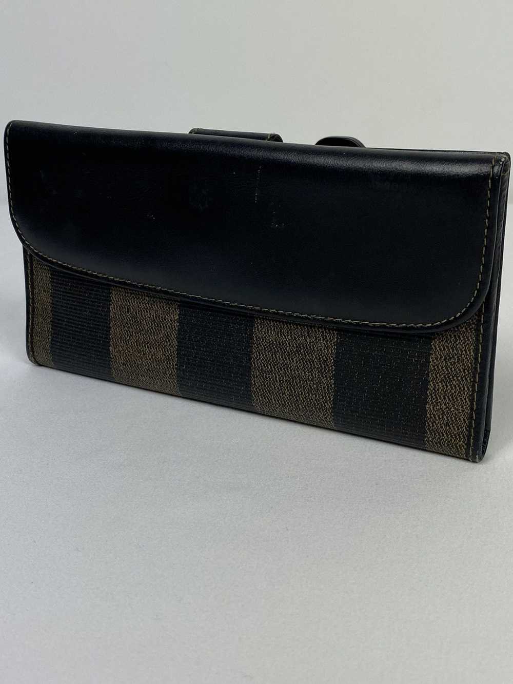 Fendi Fendi FF Striped leather long wallet - image 3