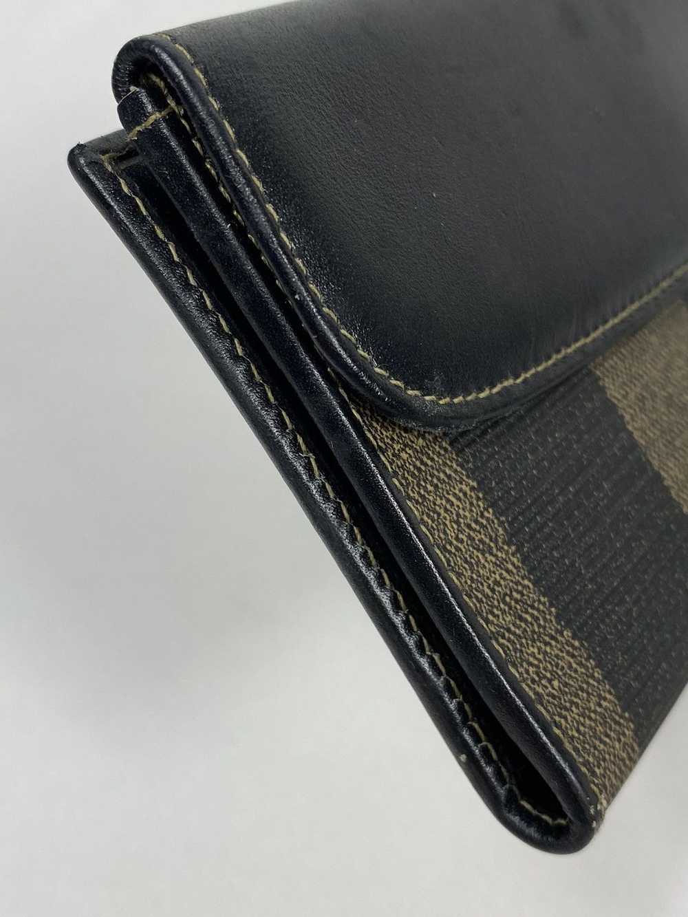 Fendi Fendi FF Striped leather long wallet - image 9