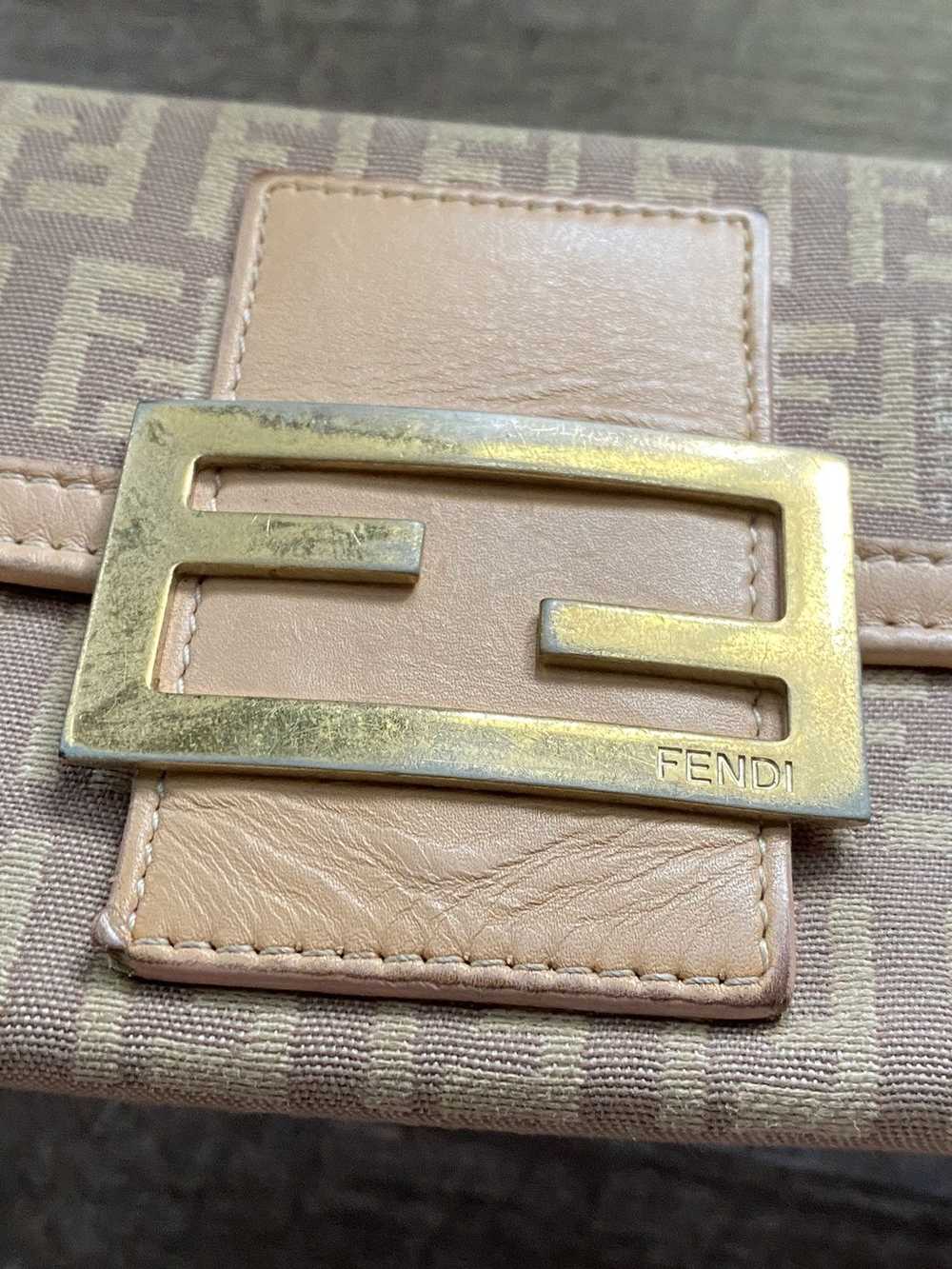 Fendi Fendi Zucca Monogram leather long wallet - image 2