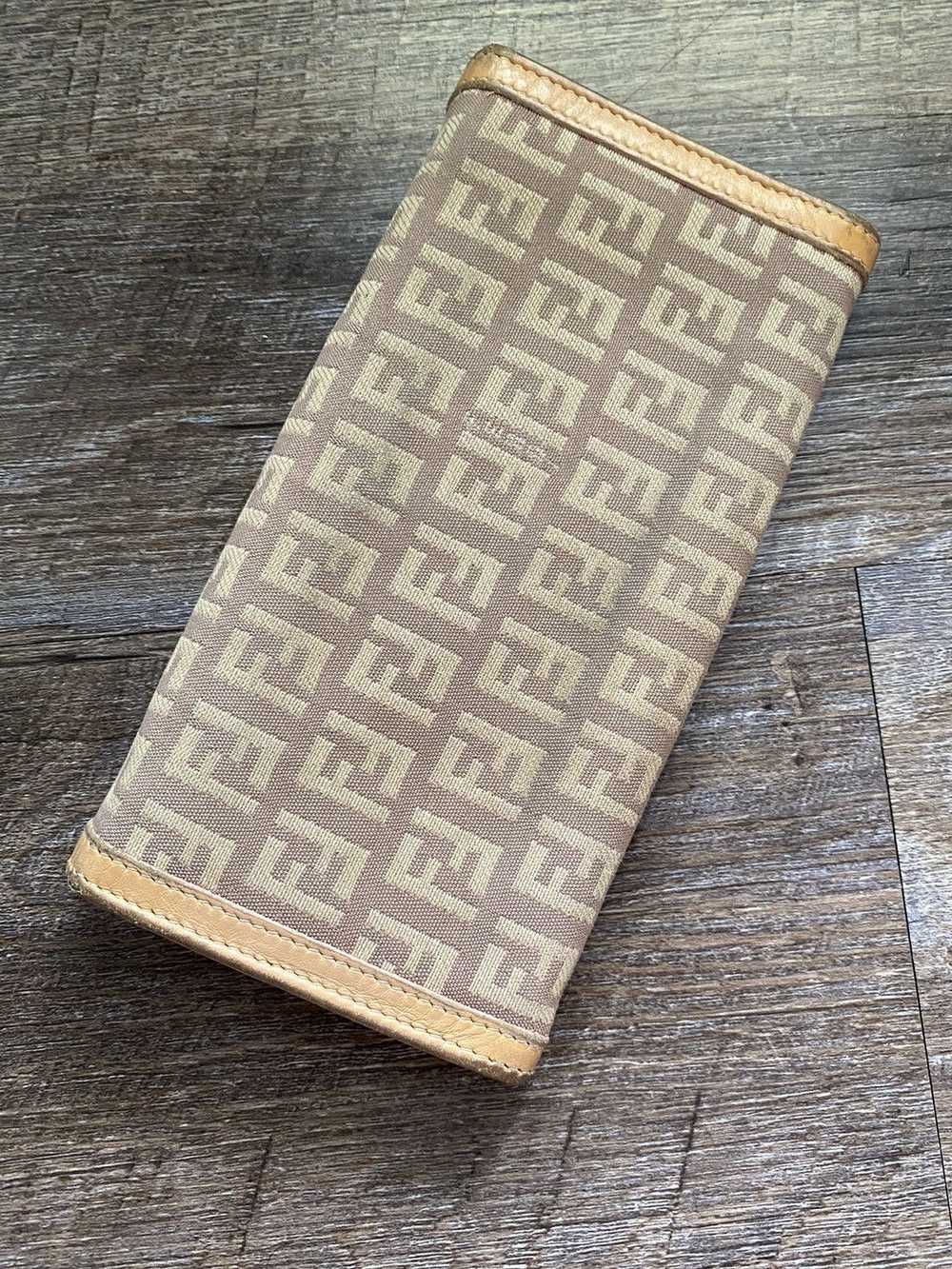 Fendi Fendi Zucca Monogram leather long wallet - image 3