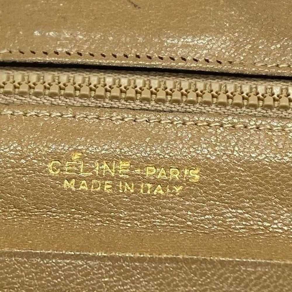 Authentic Celine Paris Vintage Brown Leather Basi… - image 9