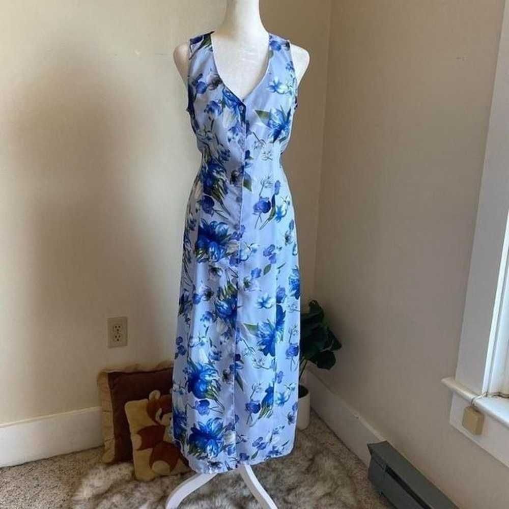 Vintage blue floral dress - image 6