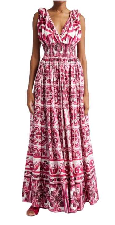 Product Details Dolce & Gabbana Pink Pleated Print