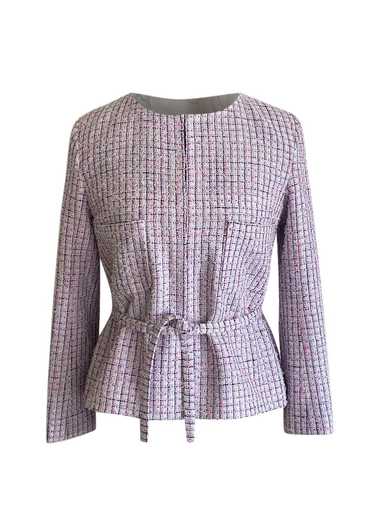 Product Details Chanel Pink Belted Tweed Jacket