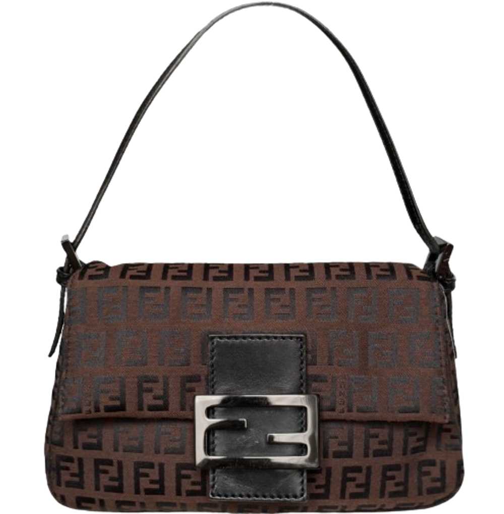 Product Details Fendi Brown Monogram Mini Baguett… - image 1