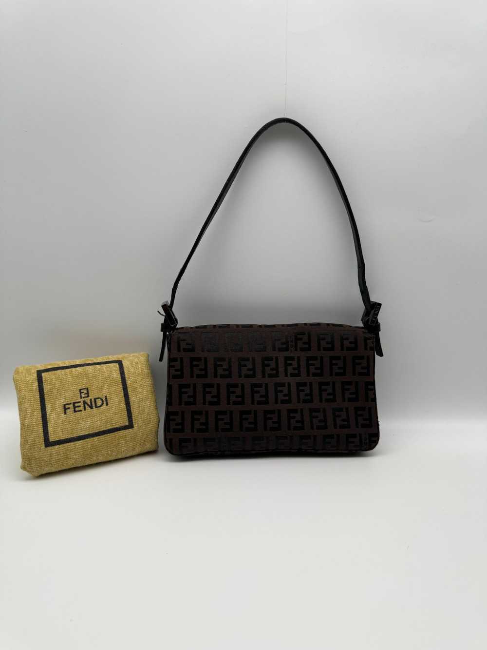 Product Details Fendi Brown Monogram Mini Baguett… - image 3