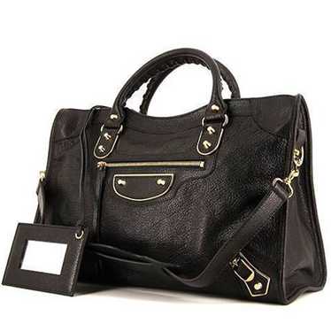 Balenciaga Metallic Edge handbag in black leather… - image 1