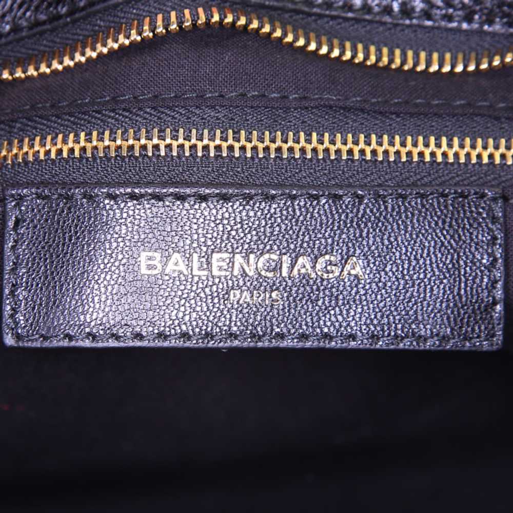 Balenciaga Metallic Edge handbag in black leather… - image 5