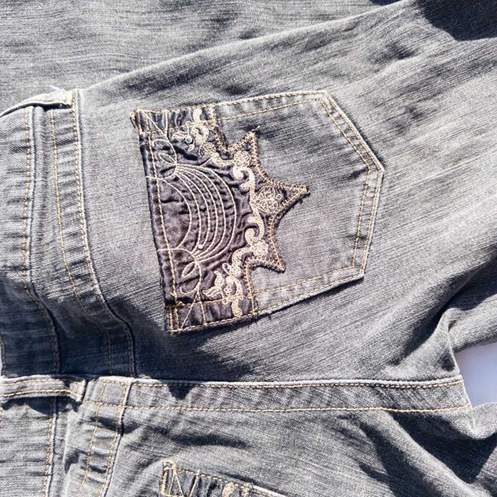 y2k grey low rise jeans - image 2