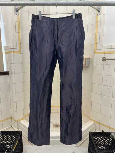 2000s Burberry Prorsum Metallic Silk Pants - Size 