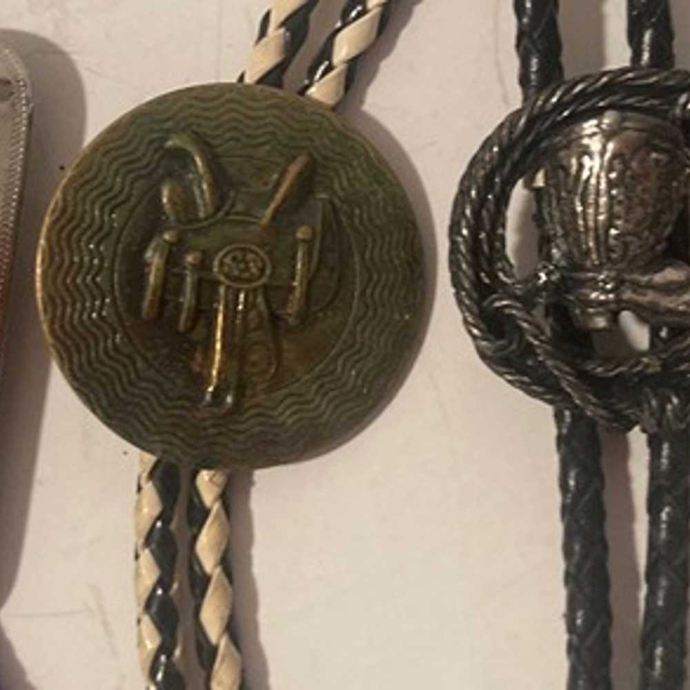 Vintage Lot of 11 Metal Bolo Ties, Arrowhead, Mar… - image 5
