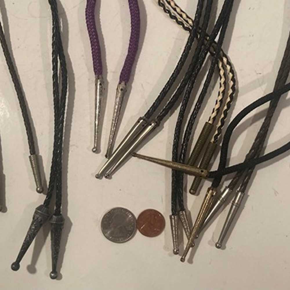 Vintage Lot of 11 Metal Bolo Ties, Arrowhead, Mar… - image 8