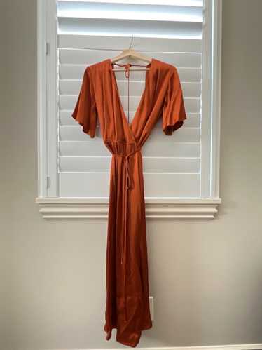 Whimsy + Row Lola Wrap Dress in Rust (XS) | Used,…