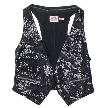 Ladies Juicy Couture Black Sequin Vest Top - image 1