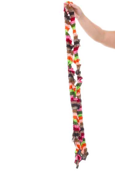 Vintage Y2K Rainbow Stripe Knit Scarf