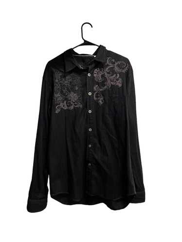 Guess Guess Y2K Goth Punk Button Down - image 1