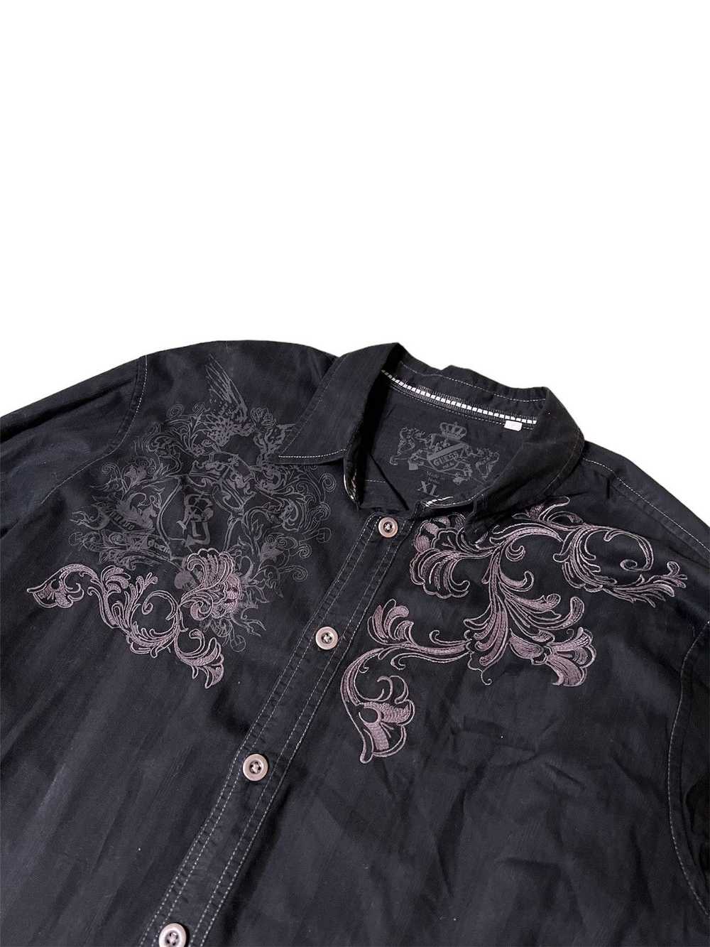 Guess Guess Y2K Goth Punk Button Down - image 3