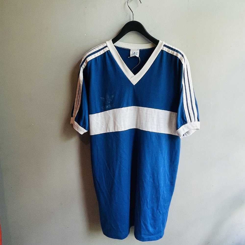 Adidas × Made In Usa × Vintage 70' Adidas V-Neck … - image 2