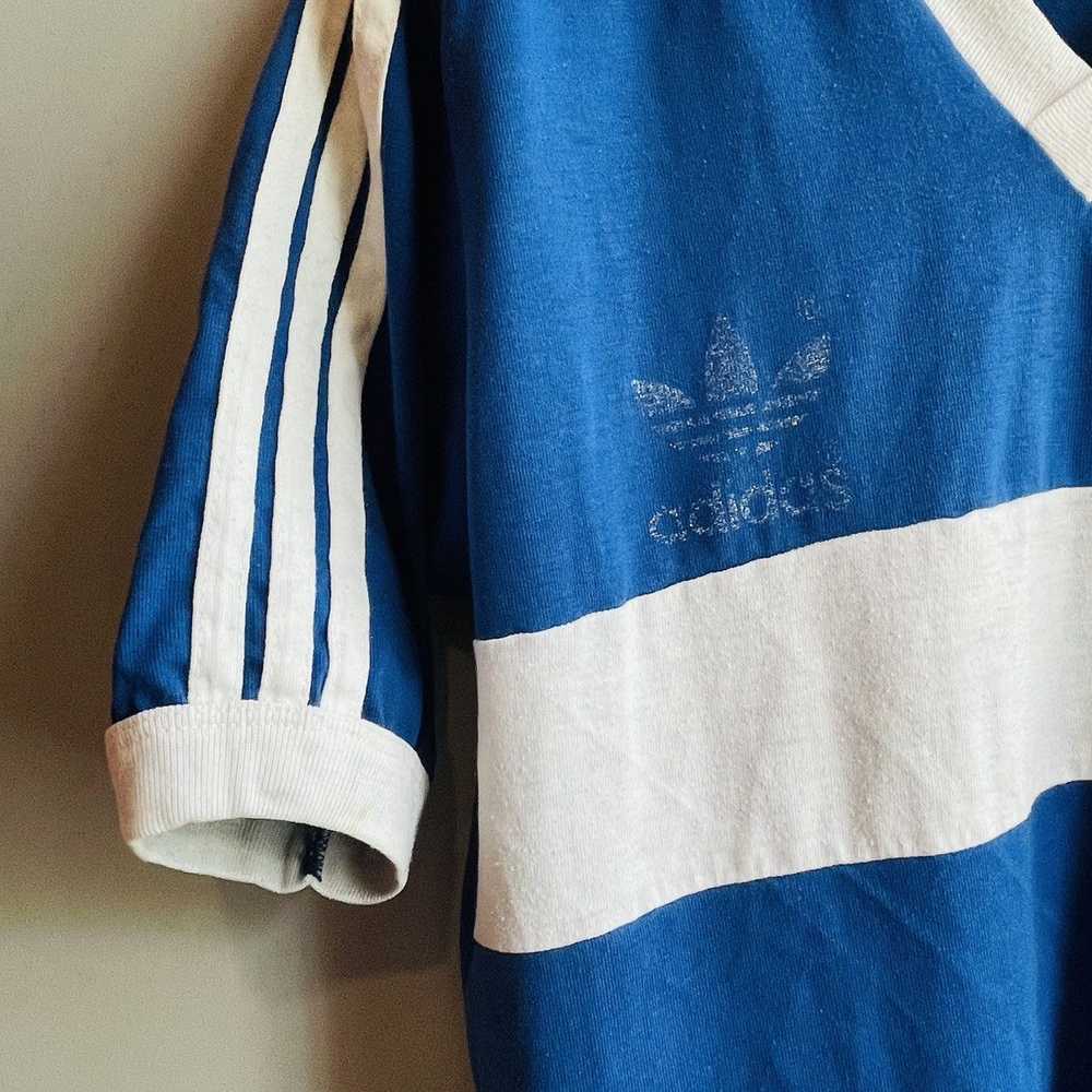 Adidas × Made In Usa × Vintage 70' Adidas V-Neck … - image 5