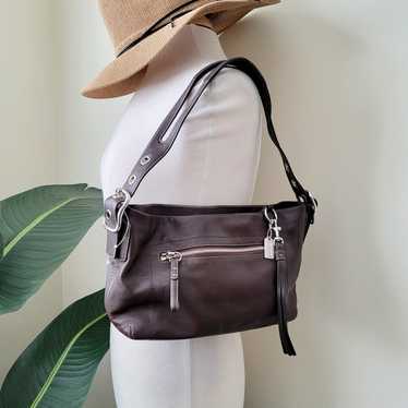NWOT coach brown baguette shoulder bag purse