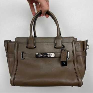 Coach Swagger Carryall 27 Olive Satchel Bag