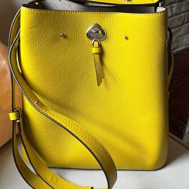Kate Spade Bright Yellow Crossbody Bucket Bag