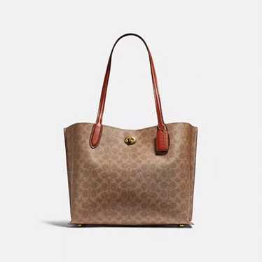 coach Willow Tote In Signature Canvas