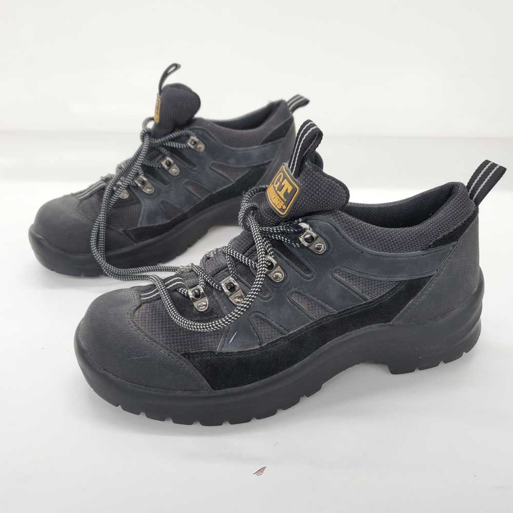 GT Hawkins Black Leather Lace Up Sneakers Size 9.5 - image 1