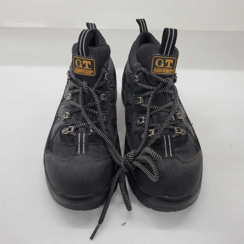 GT Hawkins Black Leather Lace Up Sneakers Size 9.5 - image 2