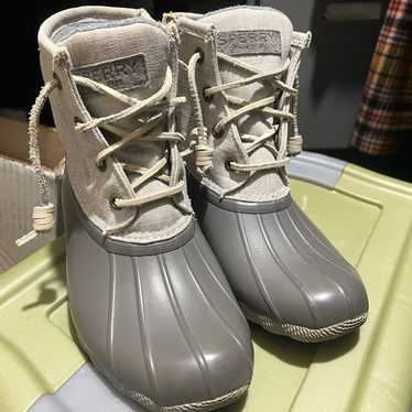 Sperry rain boots gray