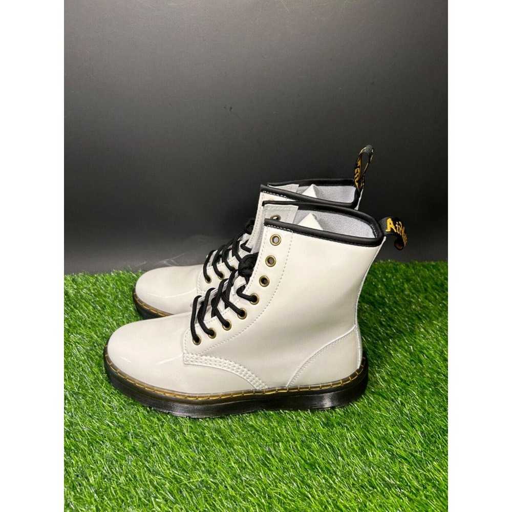 Doc Martens Combat Boots Womens 8 White Leather L… - image 4