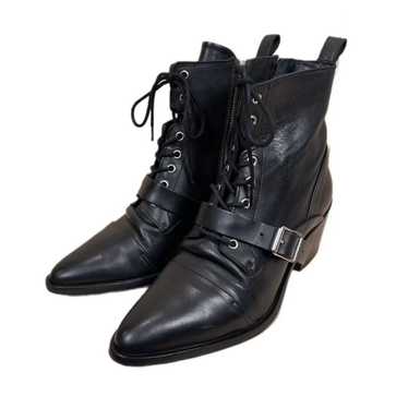 ALLSAINTS • Black Katy Leather Lace up Boots • Siz