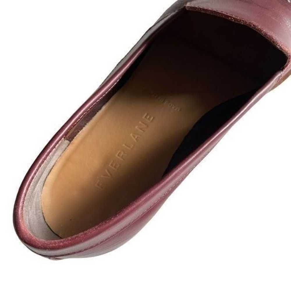 EVERLANE | burgundy leather slip on loafers 8.5 - image 10