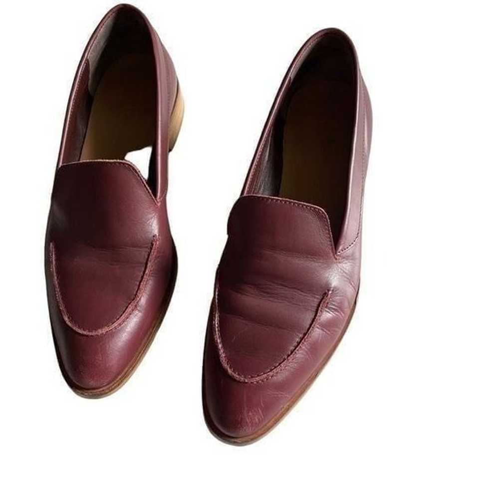 EVERLANE | burgundy leather slip on loafers 8.5 - image 2