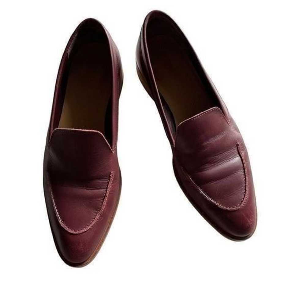 EVERLANE | burgundy leather slip on loafers 8.5 - image 3