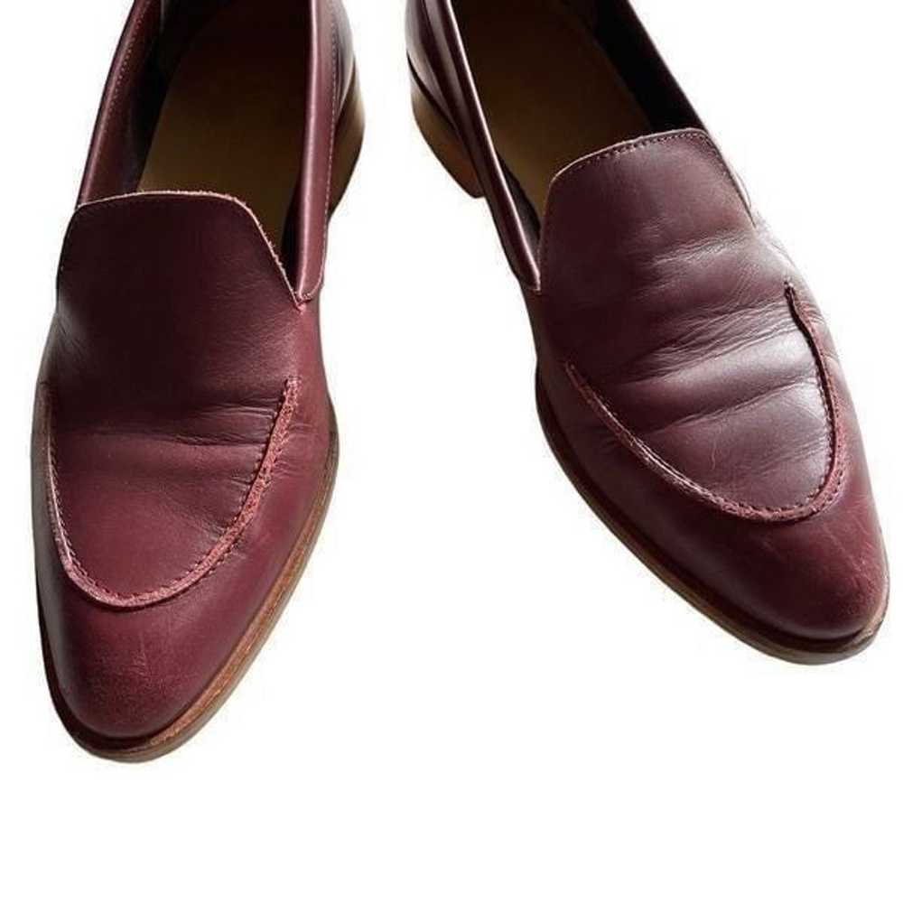 EVERLANE | burgundy leather slip on loafers 8.5 - image 4